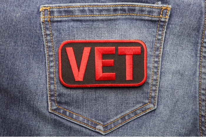 Vet Patch shown on jeans