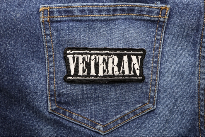 Veteran Patch shown on jeans
