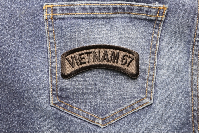 Vietnam 1967 Patch shown on jeans