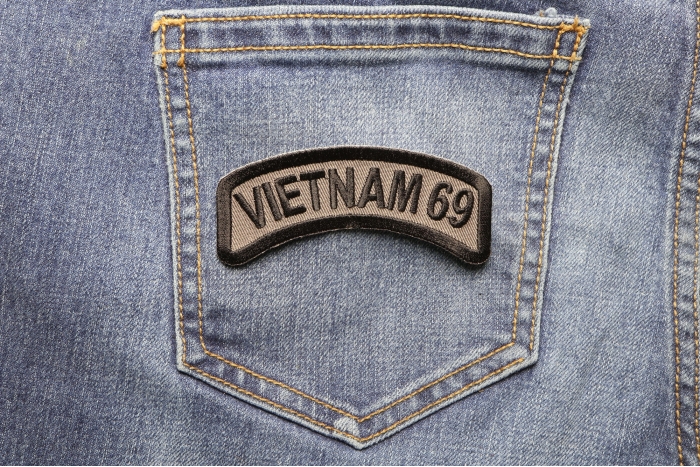 Vietnam 1969 Patch shown on jeans
