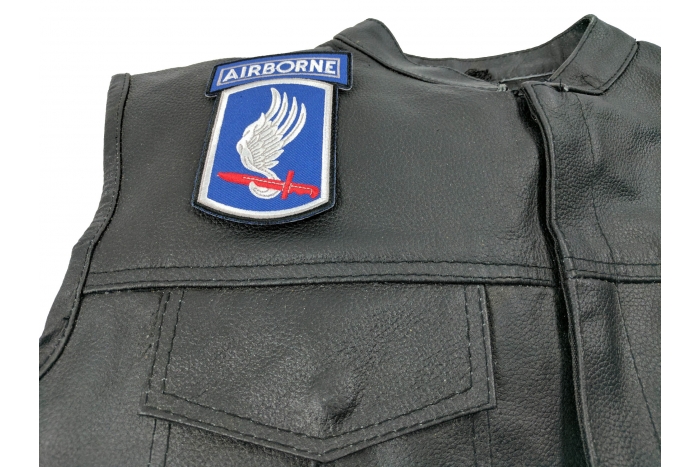  shown on leather vest