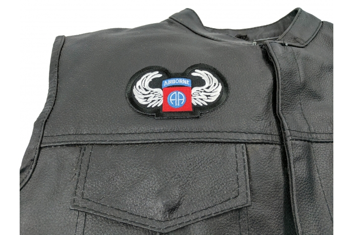 shown on leather vest