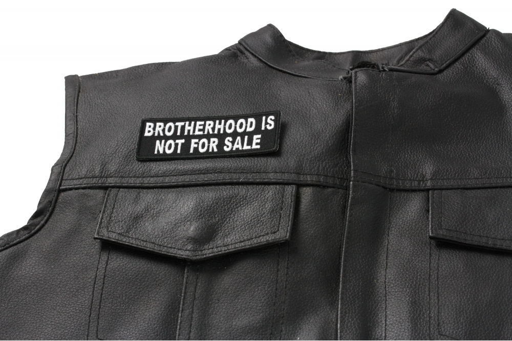 Brotherhood Is Not For Sale Patch, Patriotic Saying Patches by