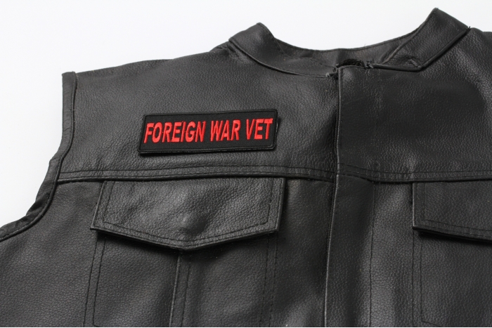  shown on leather vest