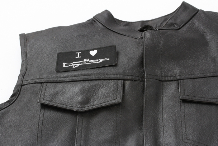  shown on leather vest