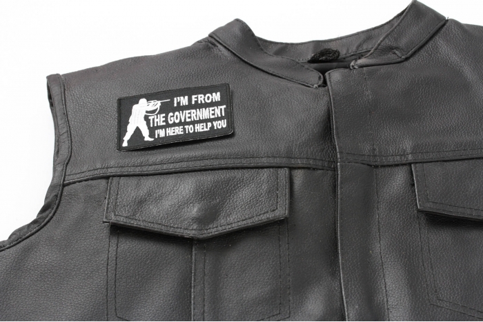  shown on leather vest