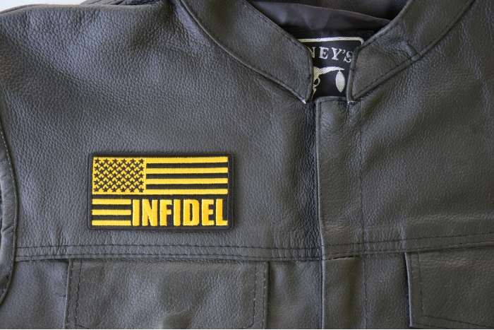 shown on leather vest