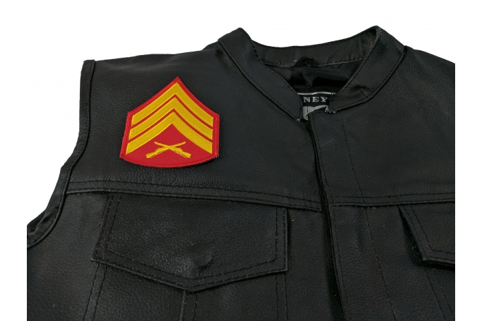 shown on leather vest