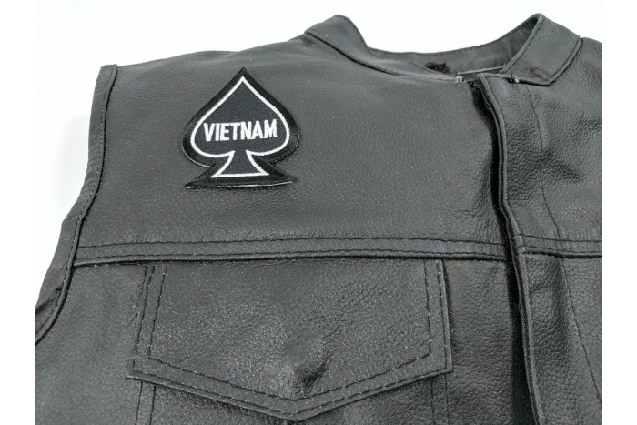  shown on leather vest
