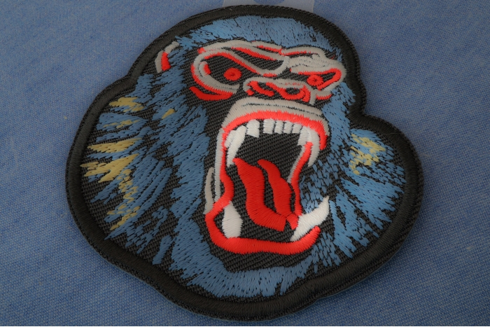 George Monkey Patch Scary Gorilla Patch - Iron on Monkey Patches by Ivamis Patches