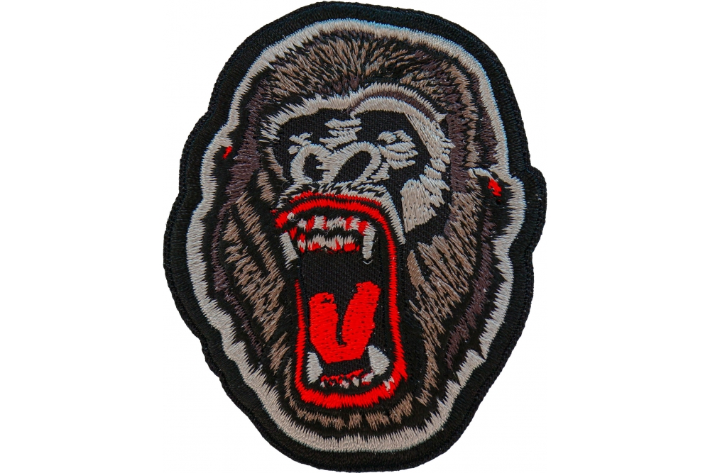 The Roaring Gorilla Patch Embroidered Applique Iron on Sew on Emblem