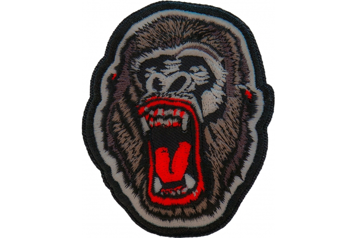 The Roaring Gorilla Patch Embroidered Applique Iron on Sew on Emblem