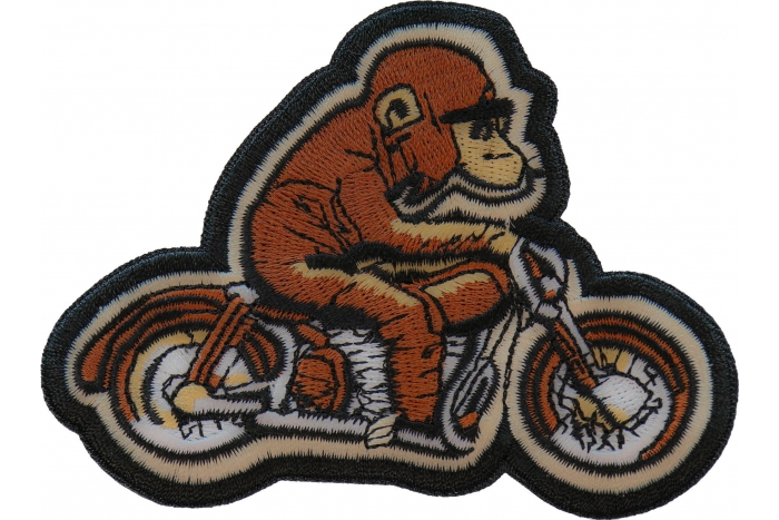George Monkey Patch Motorcycle Monkey Patch, Biker Vest Patches, Sew or Iron on Patch by ...