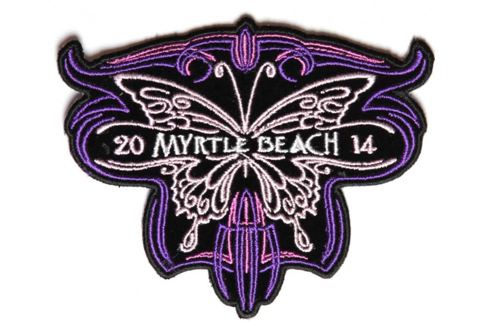 Myrtle Beach 2014 Patch Purple Butterfly