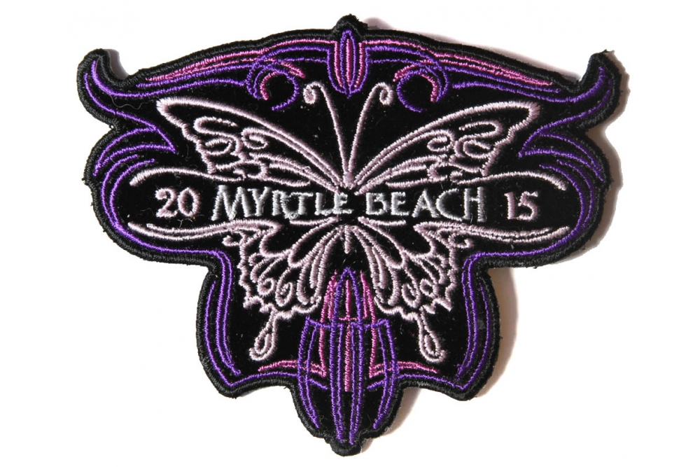 Myrtle Beach 2015 Patch Purple Butterfly