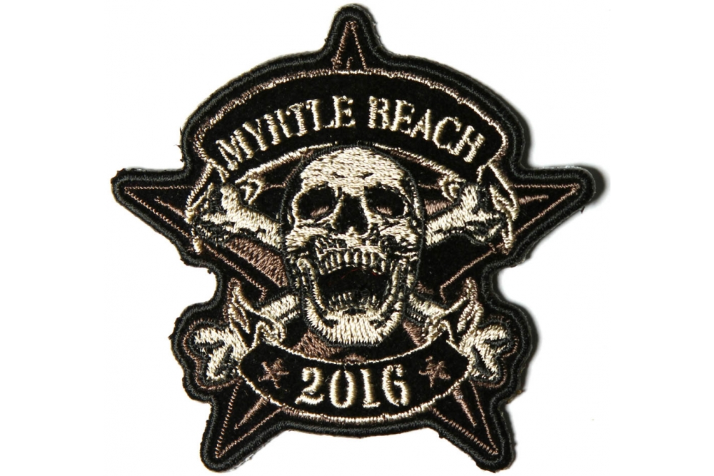 Myrtle Beach 2016 Bike Week Patch Star Skull