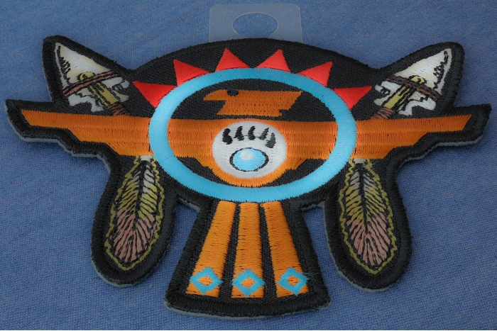 Native American Thunderbird Arrows Patch diagonal view