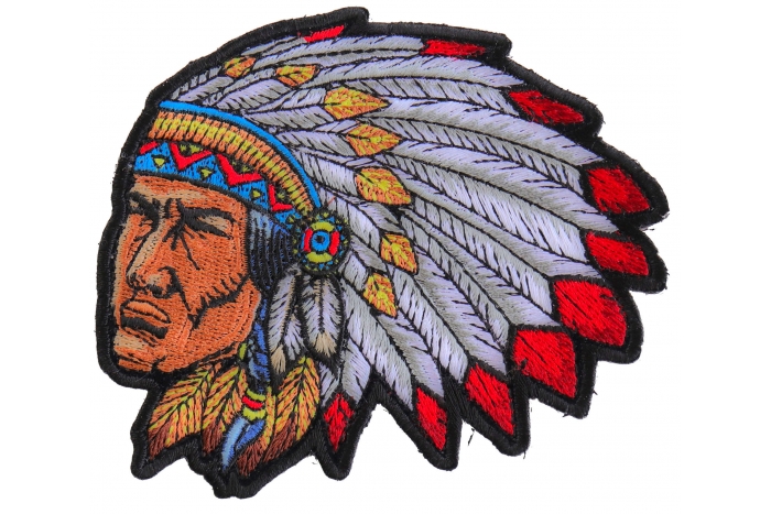 Native American Indian Head Dress Patch