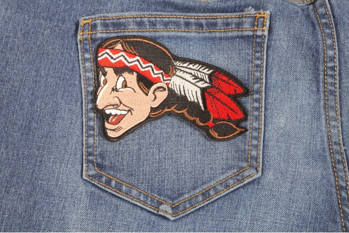 Funny Cartoon Indian Patch shown on jeans