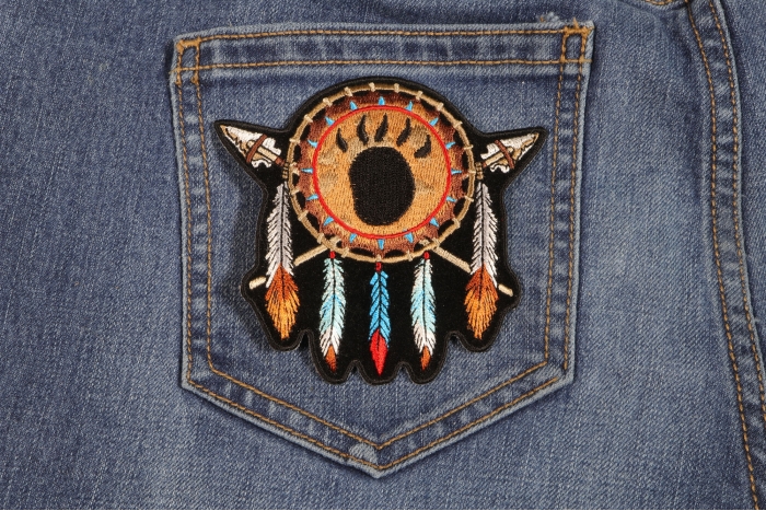 Native Indian Small Patch Design shown on jeans