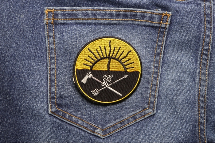 Serpent River Small Patch shown on jeans