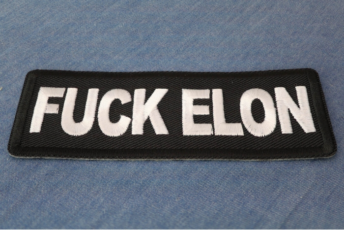 Fuck Elon Patch diagonal view