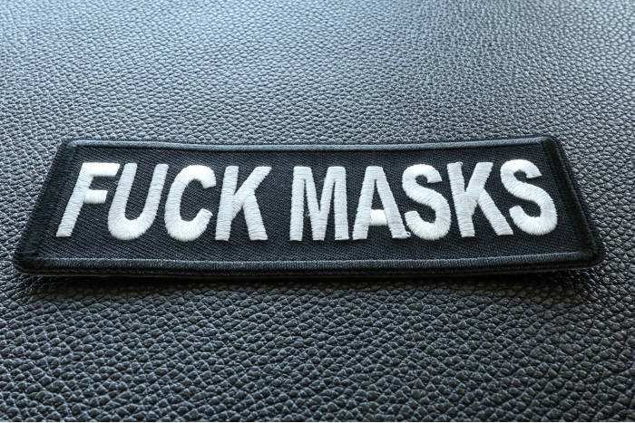 Fuck Masks Patch diagonal view