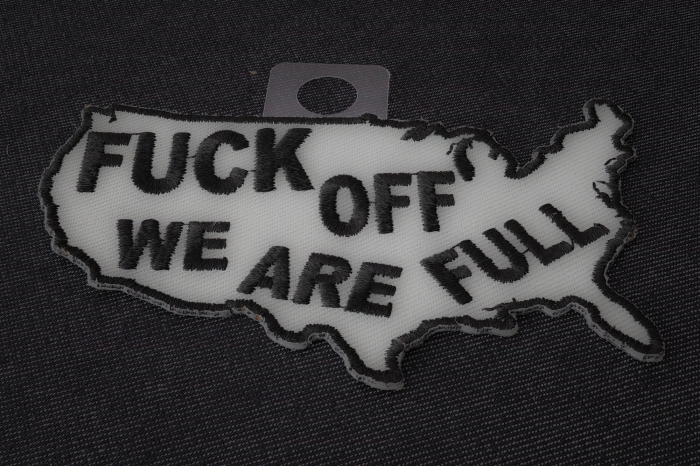 Fuck Off We Are Full Patch diagonal view