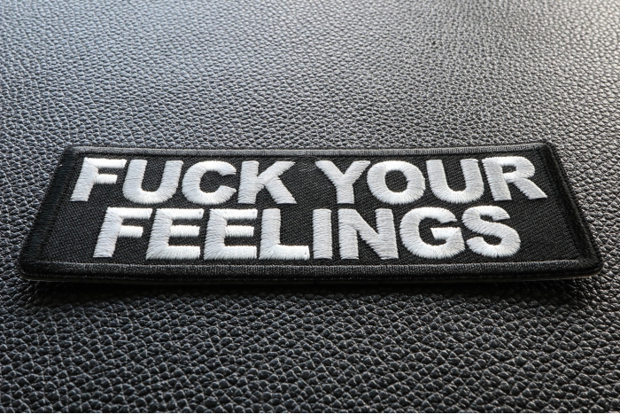 Fuck Your Feelings Patch diagonal view