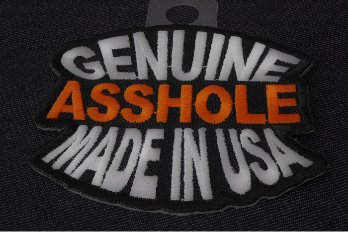 Genuine Asshole Made In USA Patch diagonal view