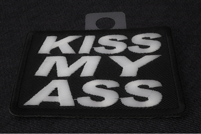 Kiss My Ass Patch diagonal view