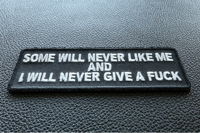 Some Will Never Like and I Will Never Give A Fuck Patch diagonal view