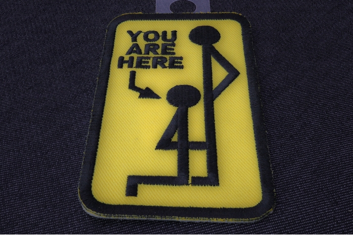 You Are Here Patch diagonal view