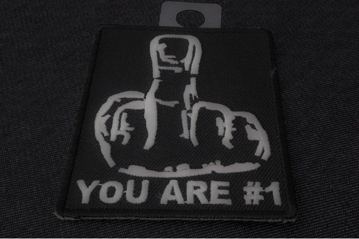 You Are No 1 Middle Finger Patch diagonal view