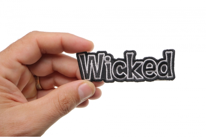 Wicked Patch shown on hand for size comparison