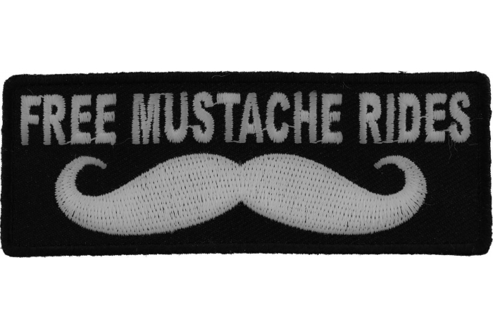 Free Mustache Rides Patch