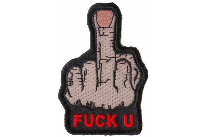 Fuck U Finger Naughty Iron on Patch
