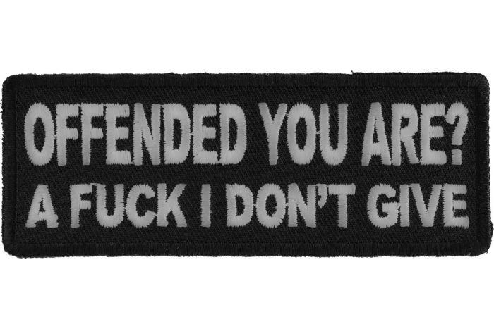Offended You Are A Fuck I Dont Give Yoda Patch