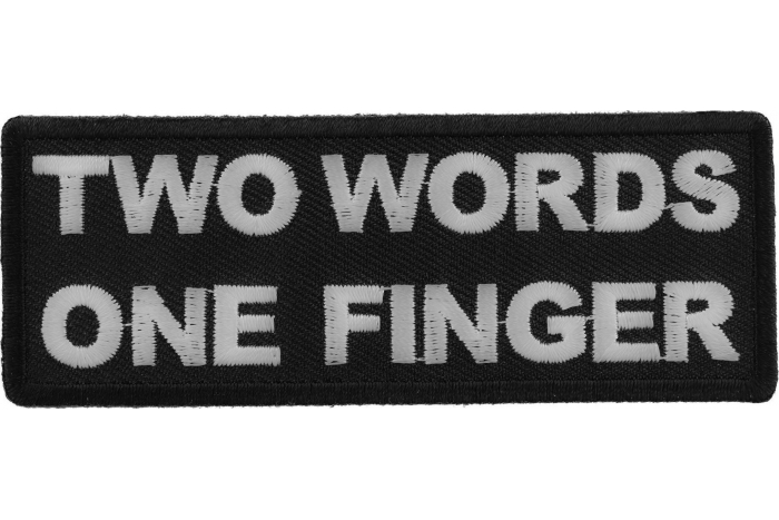 Two Words One Finger Patch