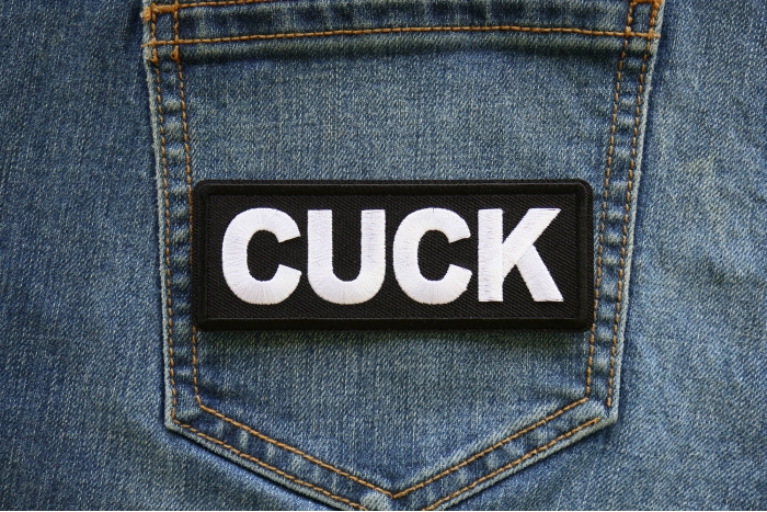 Cuck Iron on Patch shown on jeans