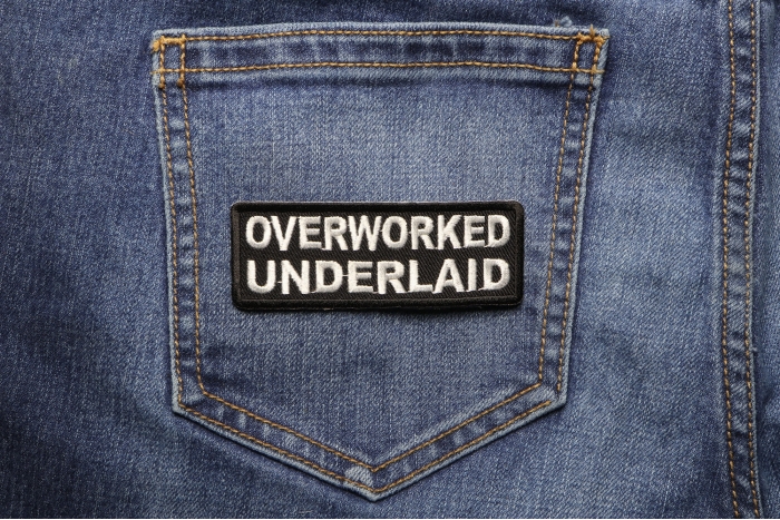 Overworked Underlaid Patch shown on jeans