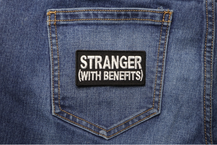 Stranger With Benefits Patch shown on jeans