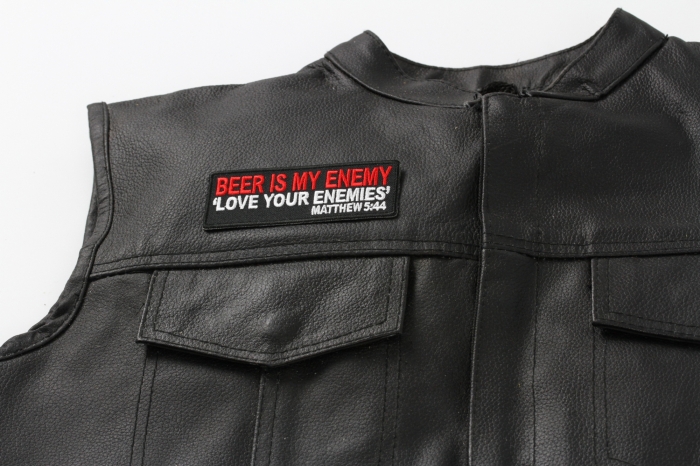  shown on leather vest