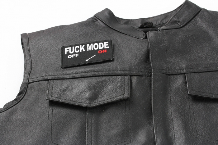  shown on leather vest