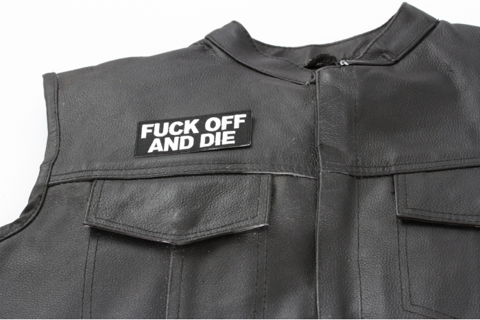  shown on leather vest