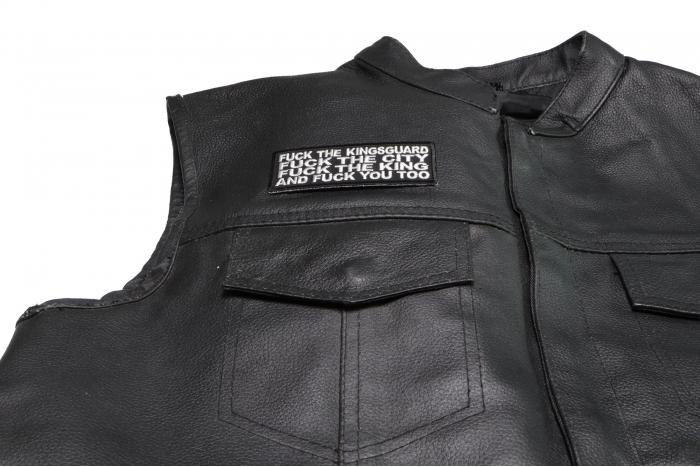 shown on leather vest