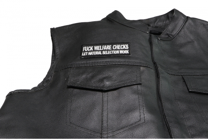  shown on leather vest