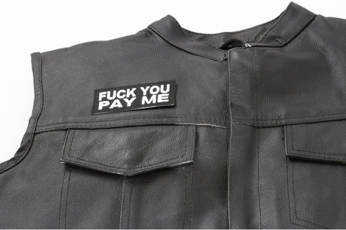  shown on leather vest