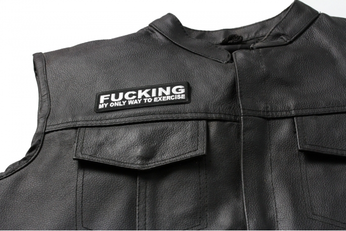  shown on leather vest