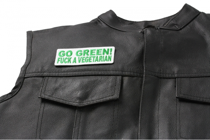  shown on leather vest